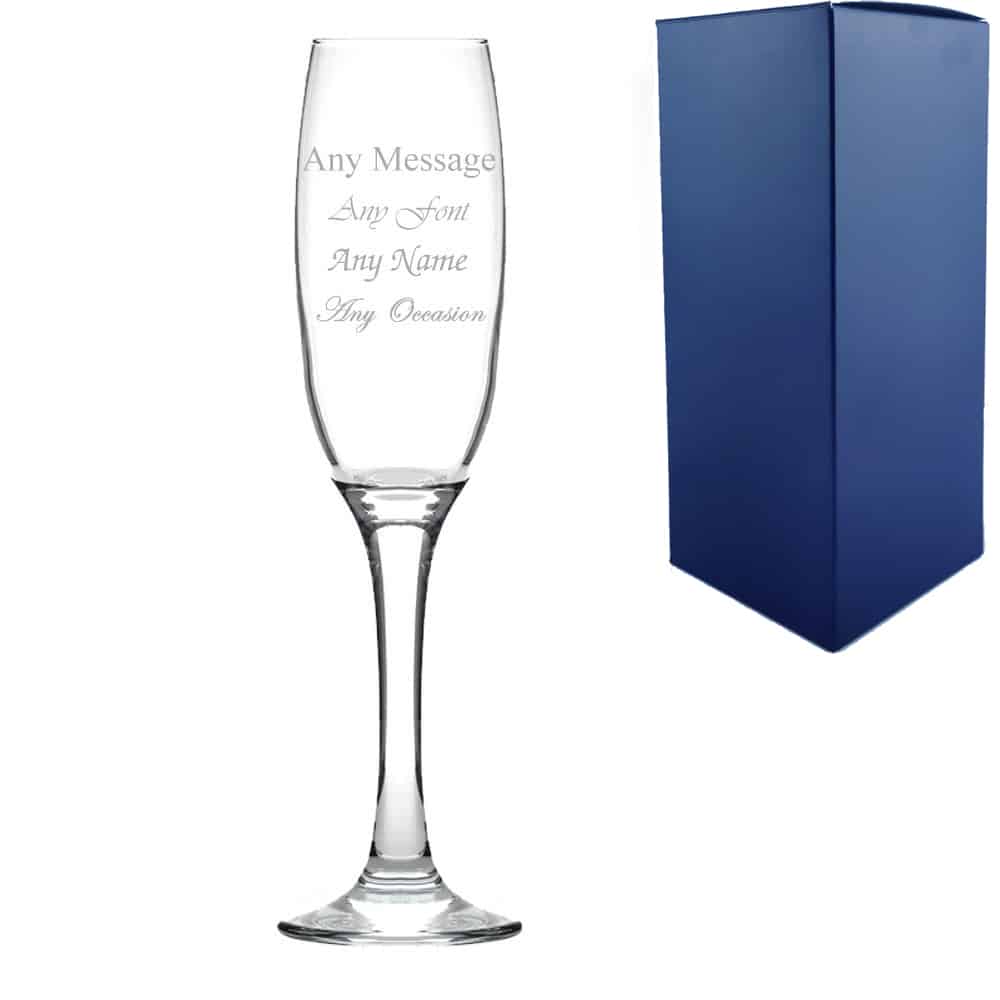 Engraved Champagne Flute CalEli Gifts