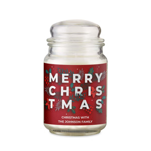 large scented christmas jar candle