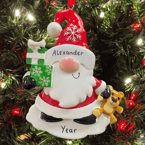 personalised gnome Christmas Tree Decoration