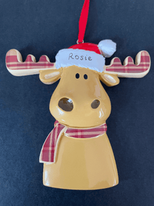 personalised tartan reindeer