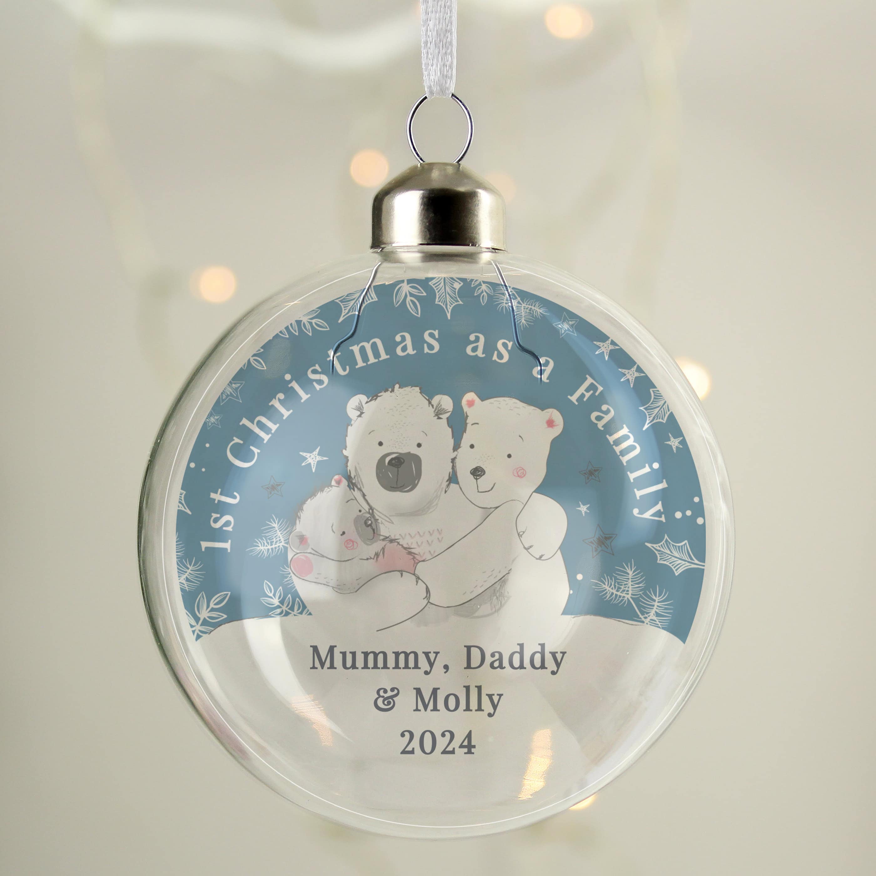 Personalised First Christmas as a Family Bauble