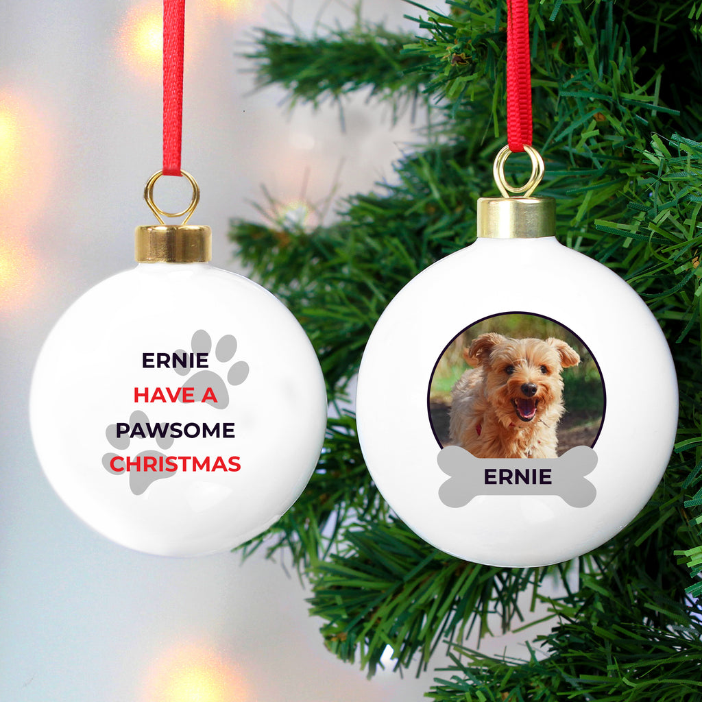 personalised photo pet bauble