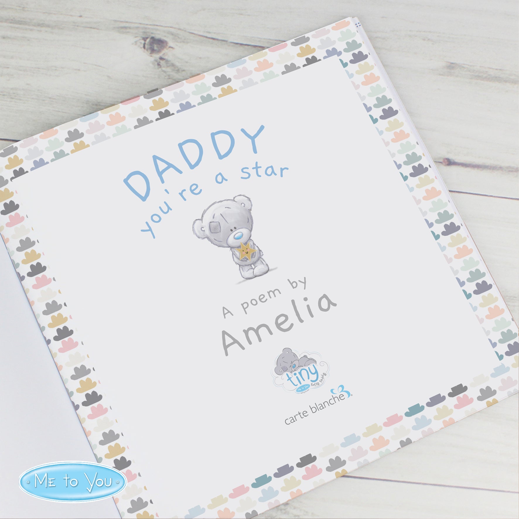 personalised daddy you're a star poem book