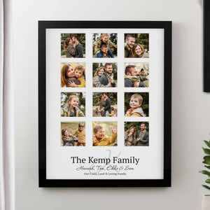 Personalised Family Black Multi Photo Frame
