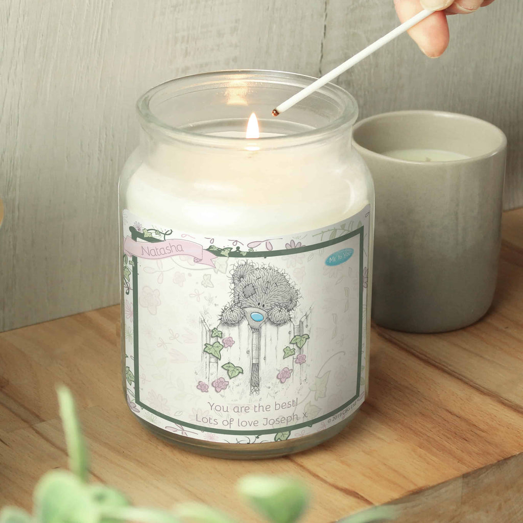 Personalised Me to You Secret Garden Large Candle Jar
