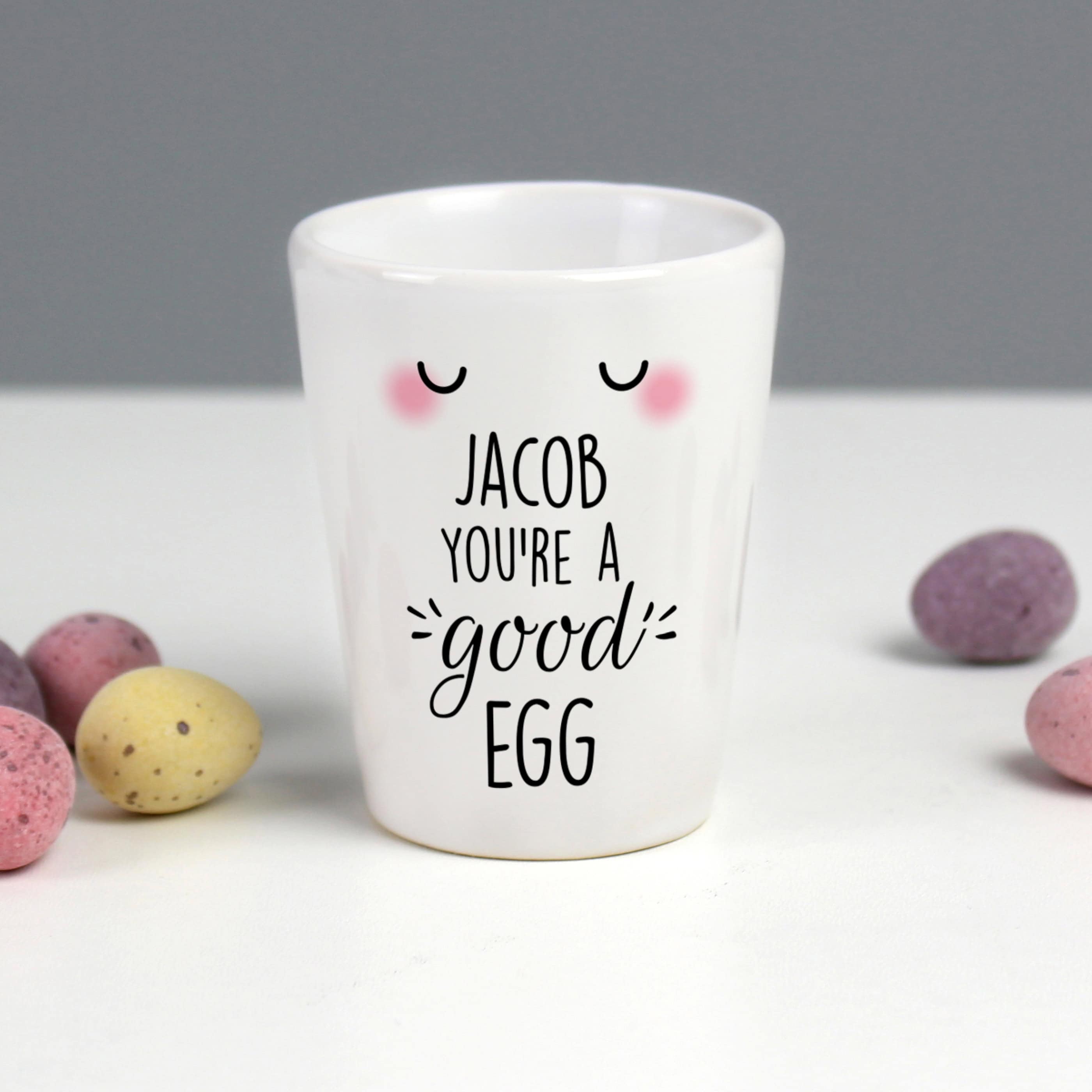 Personalised You're A Good Egg Cup
