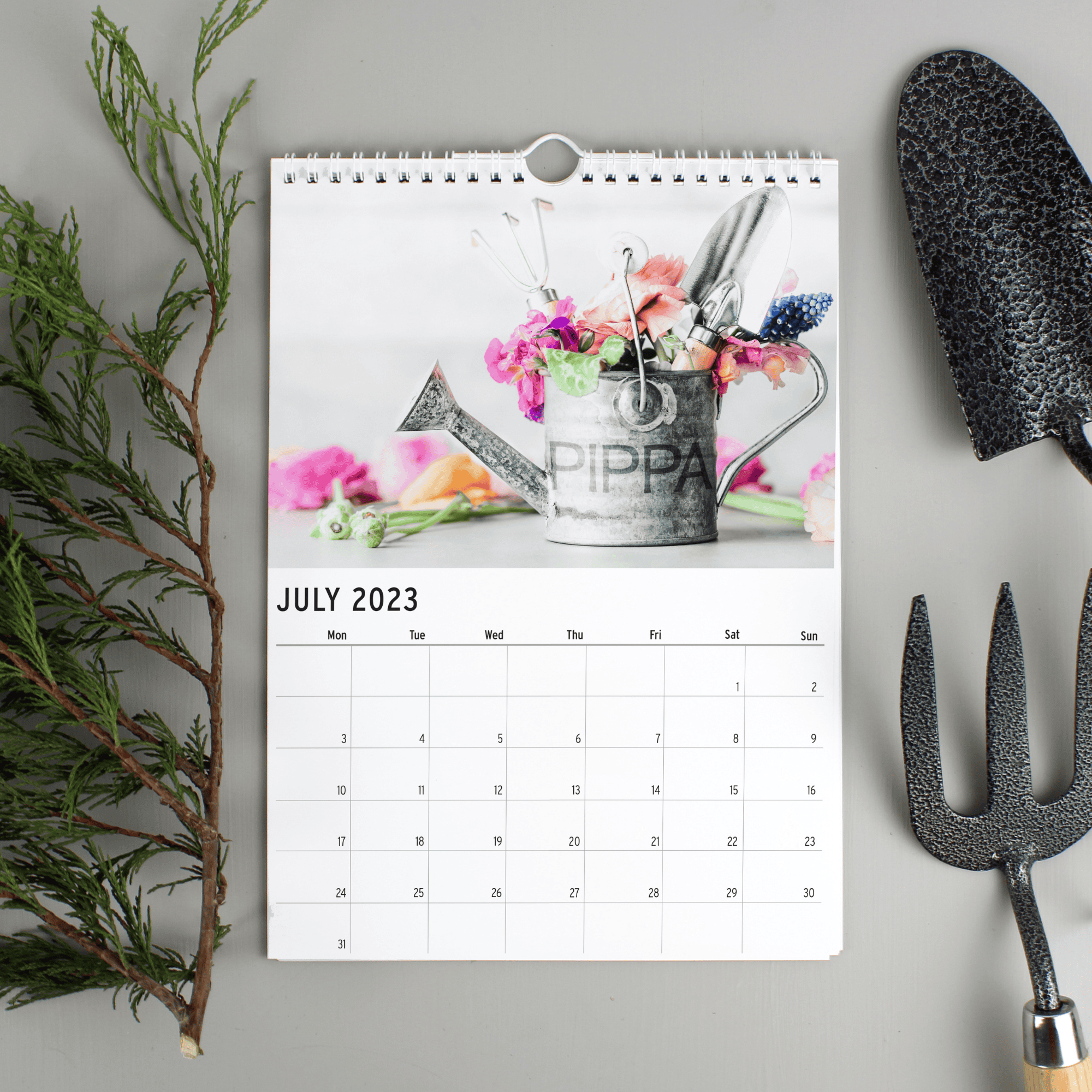 personalised gardening a4 wall calendar
