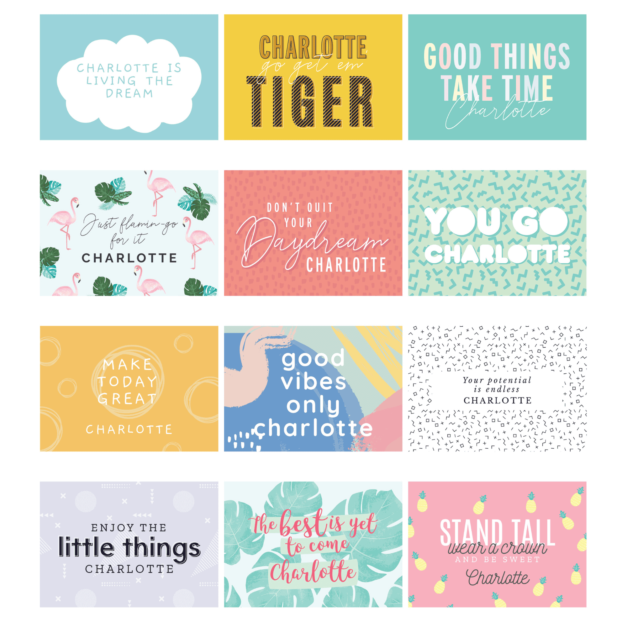 ersonalised a4 motivational wall calendar with their name on every page