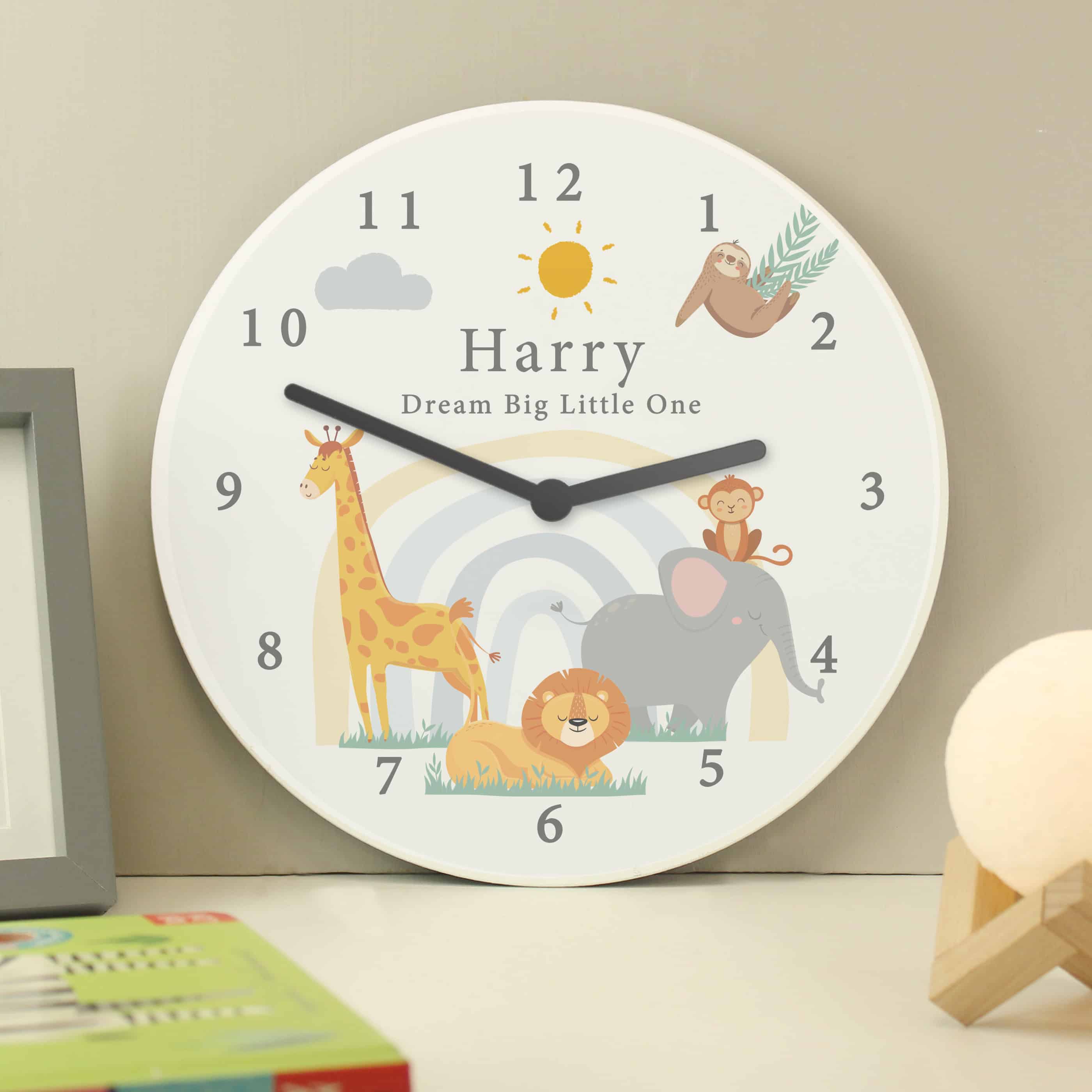 personalised animal clock