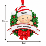 Personalised Baby Wreath Decoration