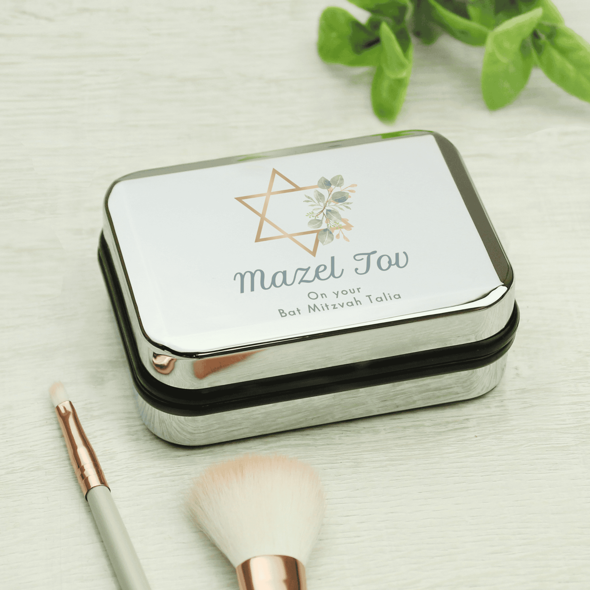 Personalised Bat Mitzvah Necklace Gift Box
