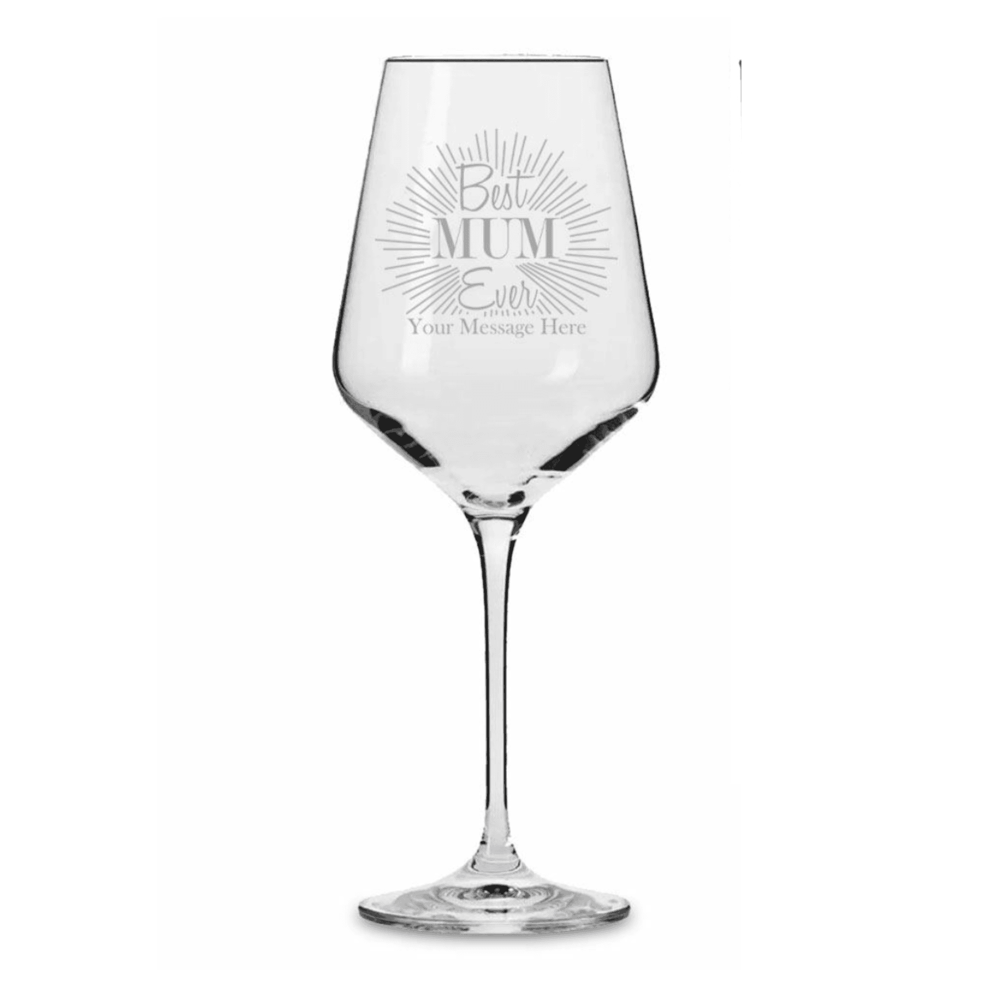 best mum ever personalised glass