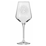 best dad ever personalised glass