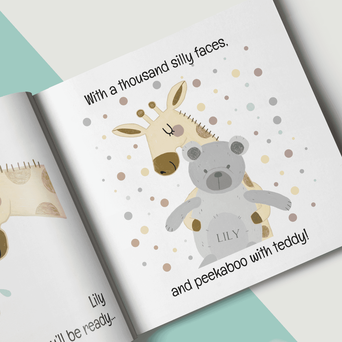 personalised big sister book showing the illustrations inside the book