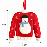personalised jumper christmas tree decoration with any name on the jumper