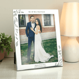 personalised botancial silver frame 10x8
