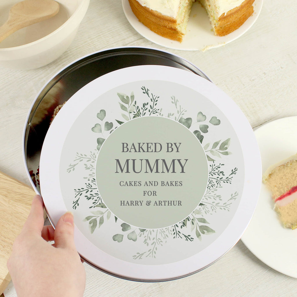 personalised cake tin
