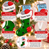 personalised cat stocking christmas tree decoration