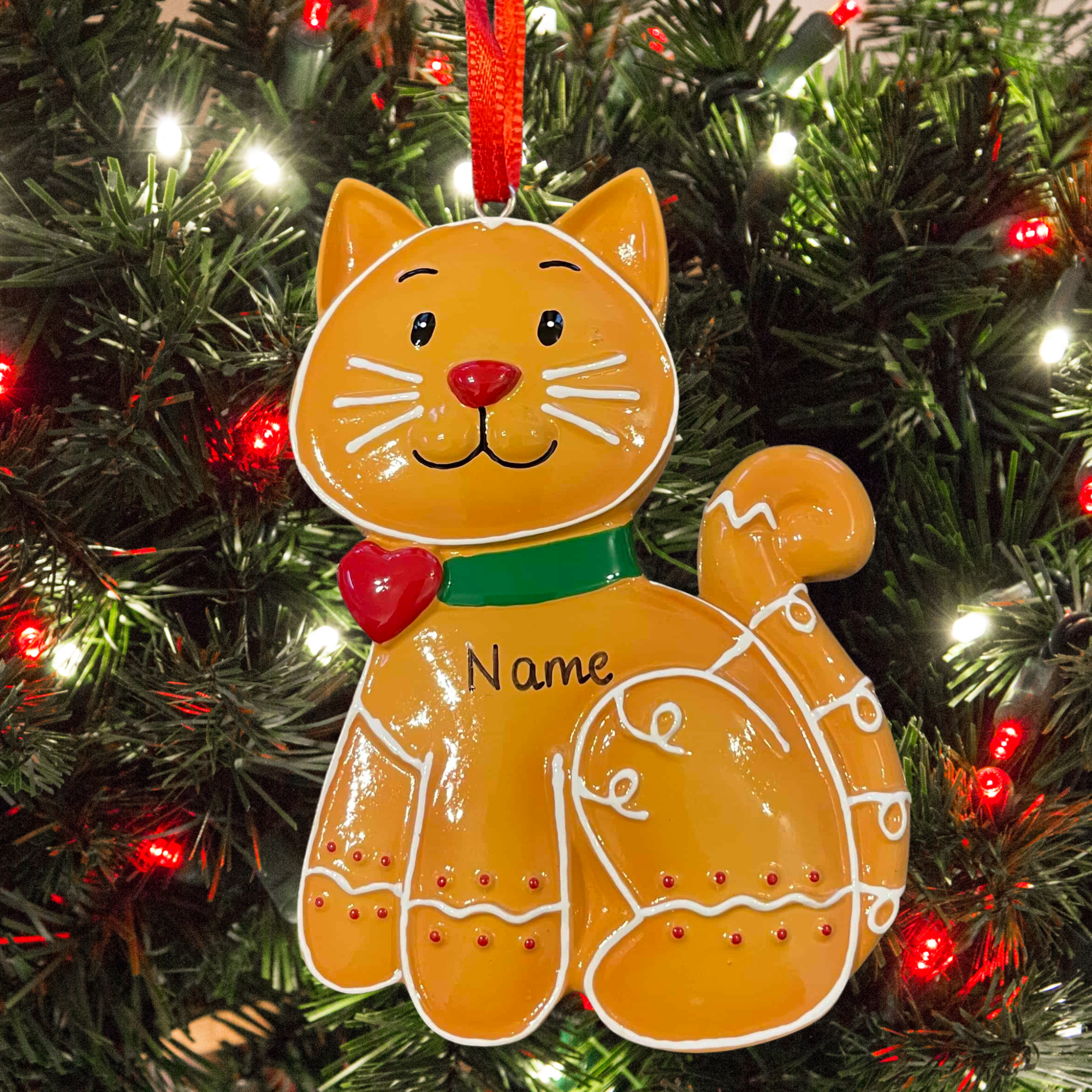 personalised cat Christmas Tree Decoration