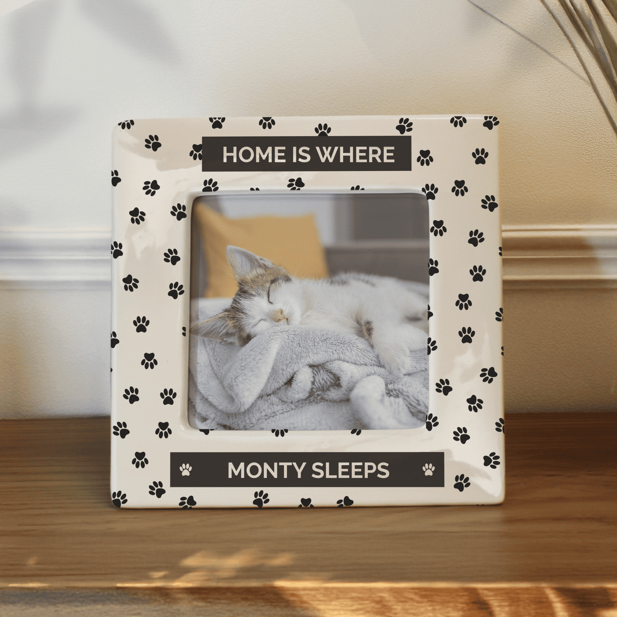 personalised pet ceramic photo frame