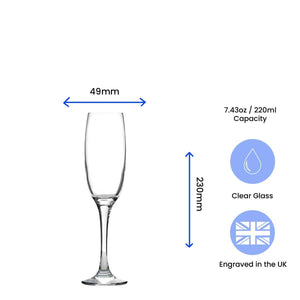 Engraved Champagne Flute