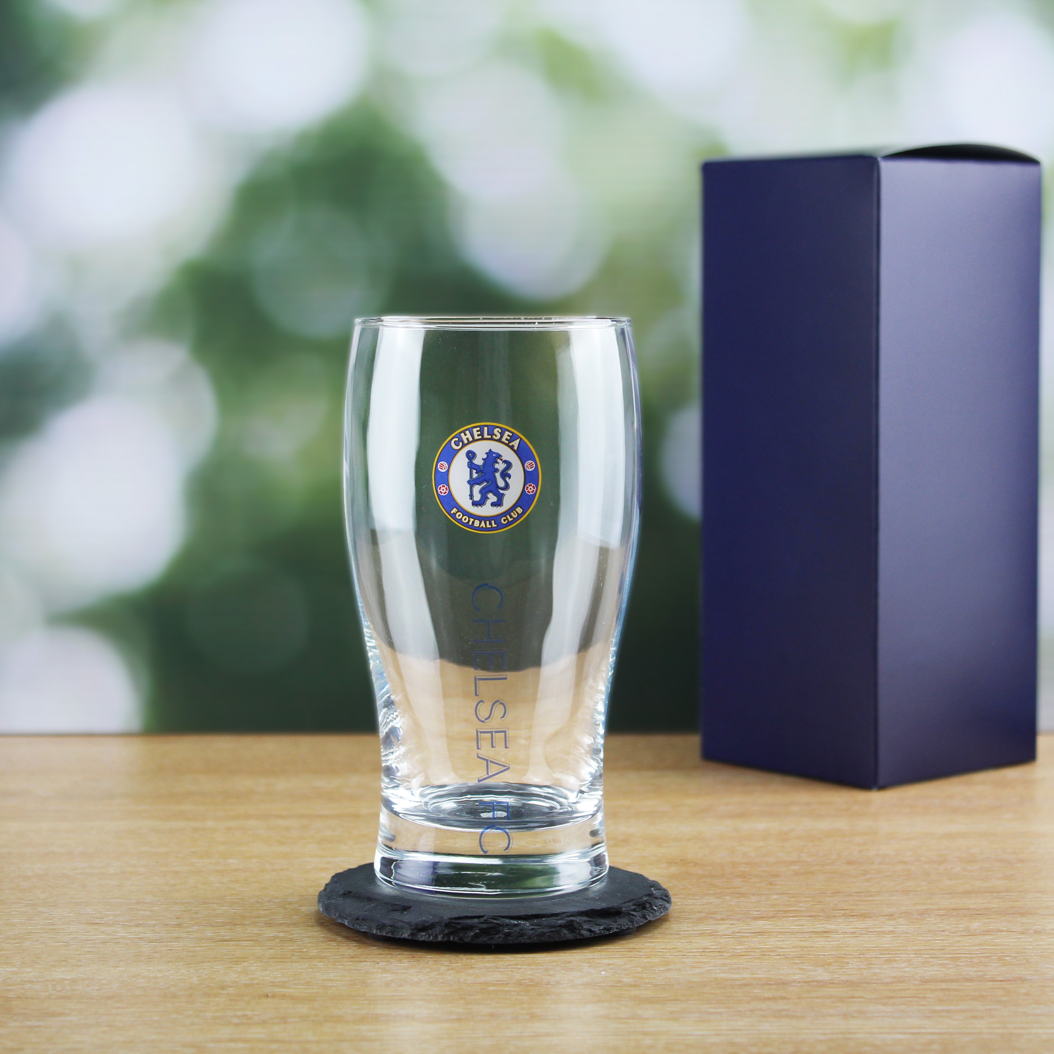 personalised Chelsea FC pint glass