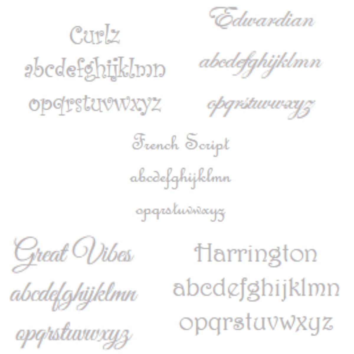 personalised christmas guinness glass showing various fonts available to personalise the glass with.