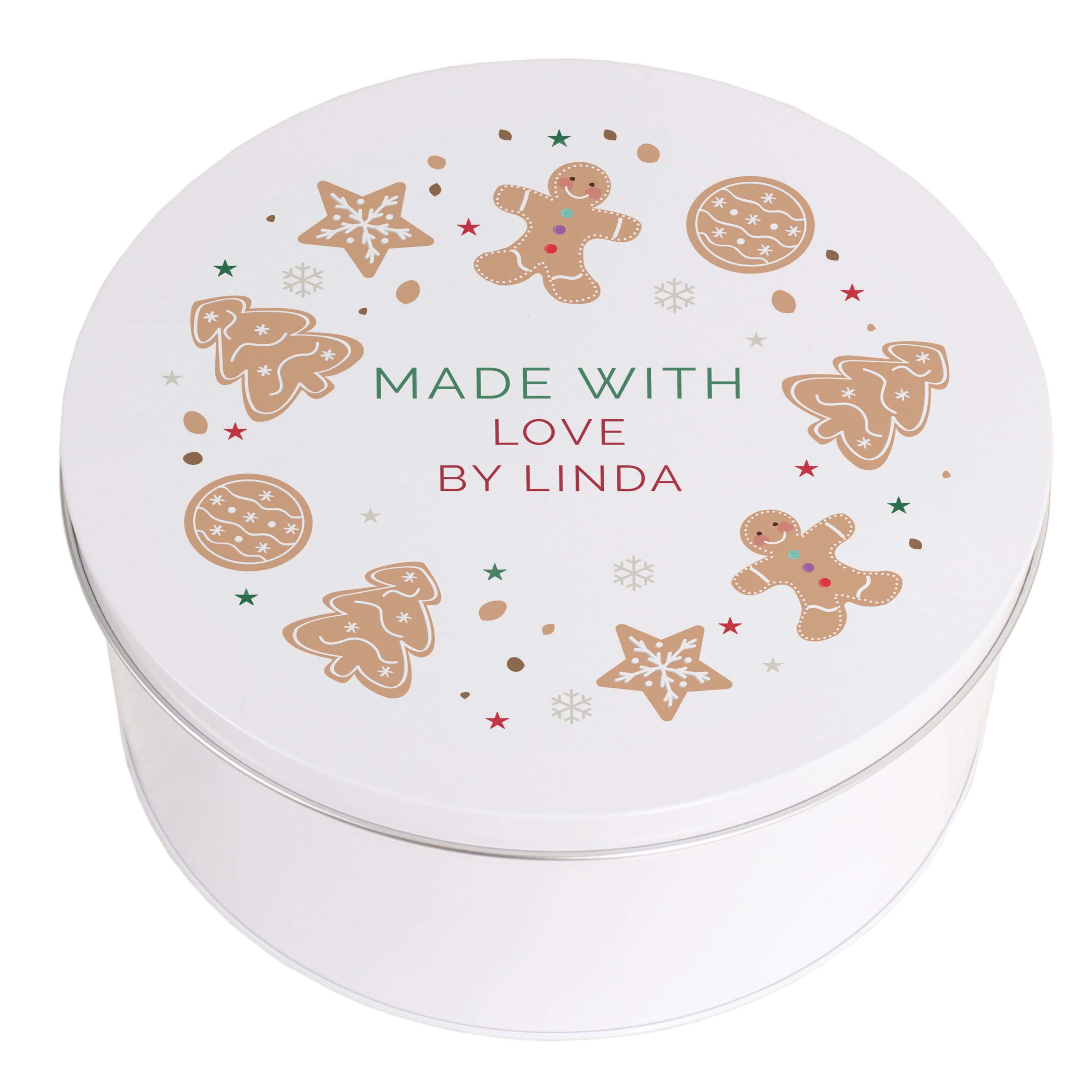 Personalised Christmas Cookies Cake Tin
