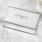 personalised classic mirrored jewellery box with any name