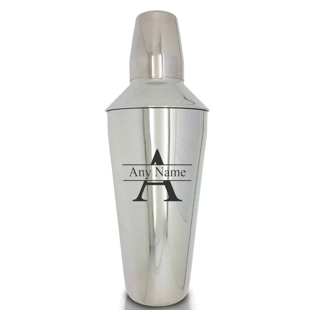 engraved cocktail shaker