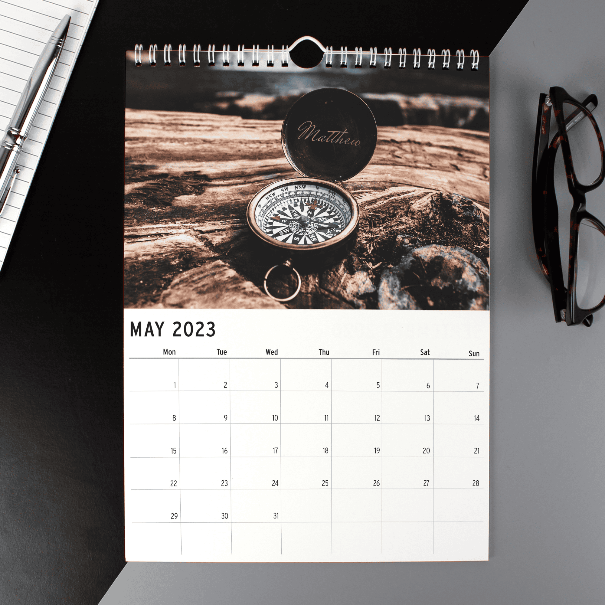 personalised great outdoors a4 wall calendar