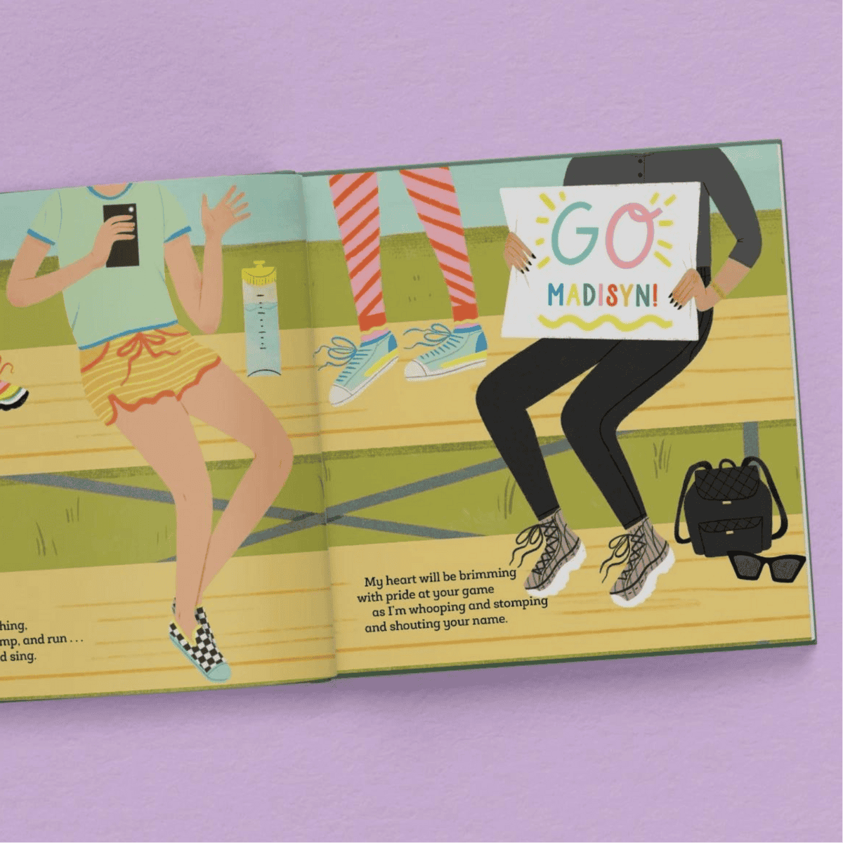 open book ofpersonalised Auntie and Me book