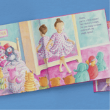 personalised I'm a little dancer book showing the inside of the book with the illustrations and the child's name personalised on it
