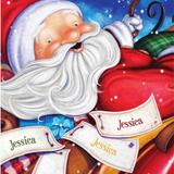 Featuring Santa in this personalised Night Before Christmas book 