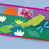 personalised birthday board book with an image of the illustrations inside the book
