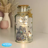personalised me to you floral LED jar with a name and message over 2 lines