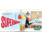 super mum personalised book showing the inside pages personalised as you want