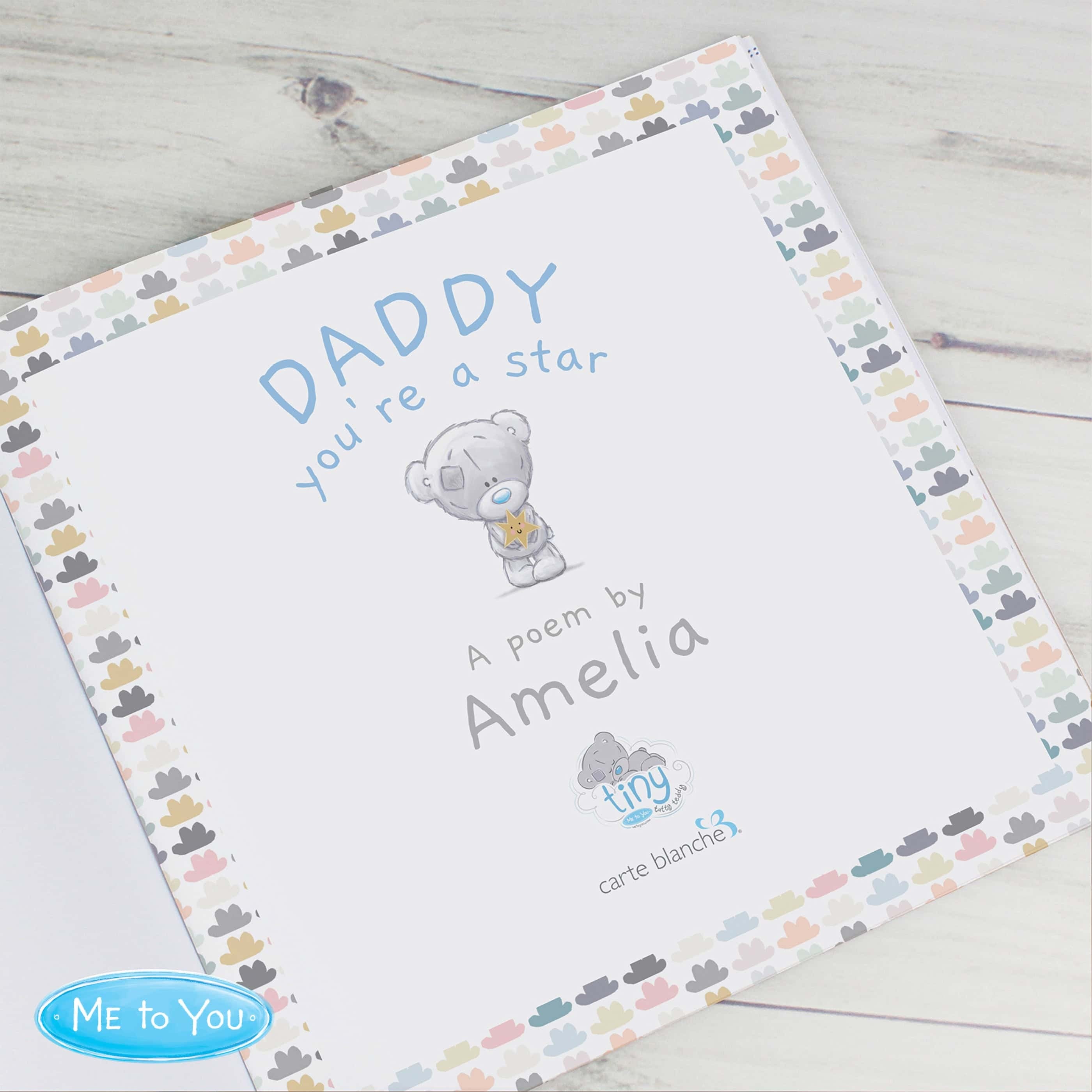 personalised Daddy you're a star poem book