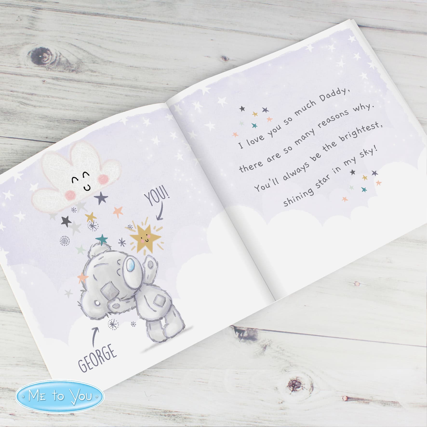 personalised daddy you're a star poem book