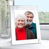 personalised 5x7 photo frame engraved with any message over 2 lines underneath the image