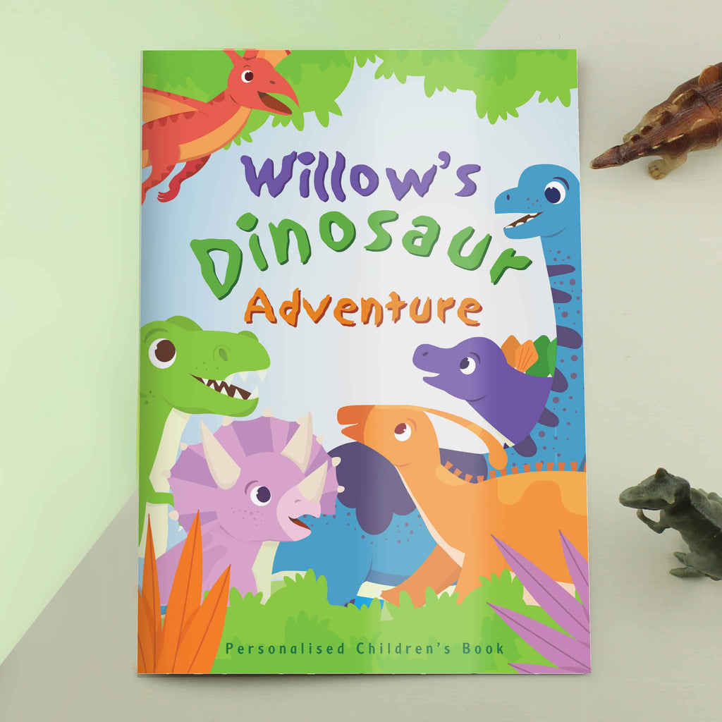 personalised dinosaur adventure story book