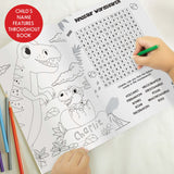 Personalised Zoo Colouring Book – Custom Name on Every Page | 28 Pages of Wild Animal Fun for Kids