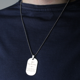 Personalised No.1 Stainless Steel Dog Tag Necklace
