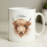 Personalised Highland Cow Mug – Ceramic Mug, Highland Cow Gift