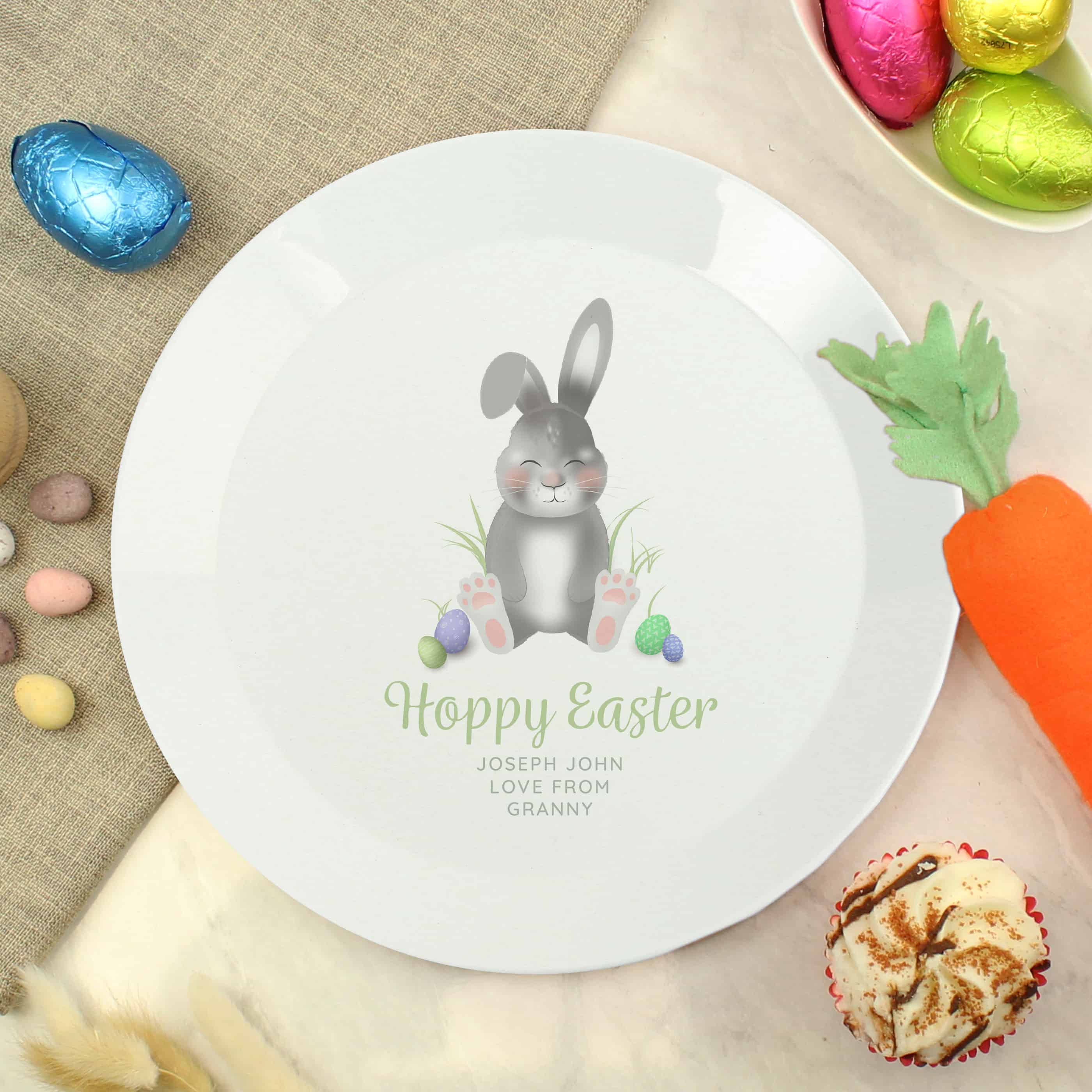 personalised Easter Bunny plate