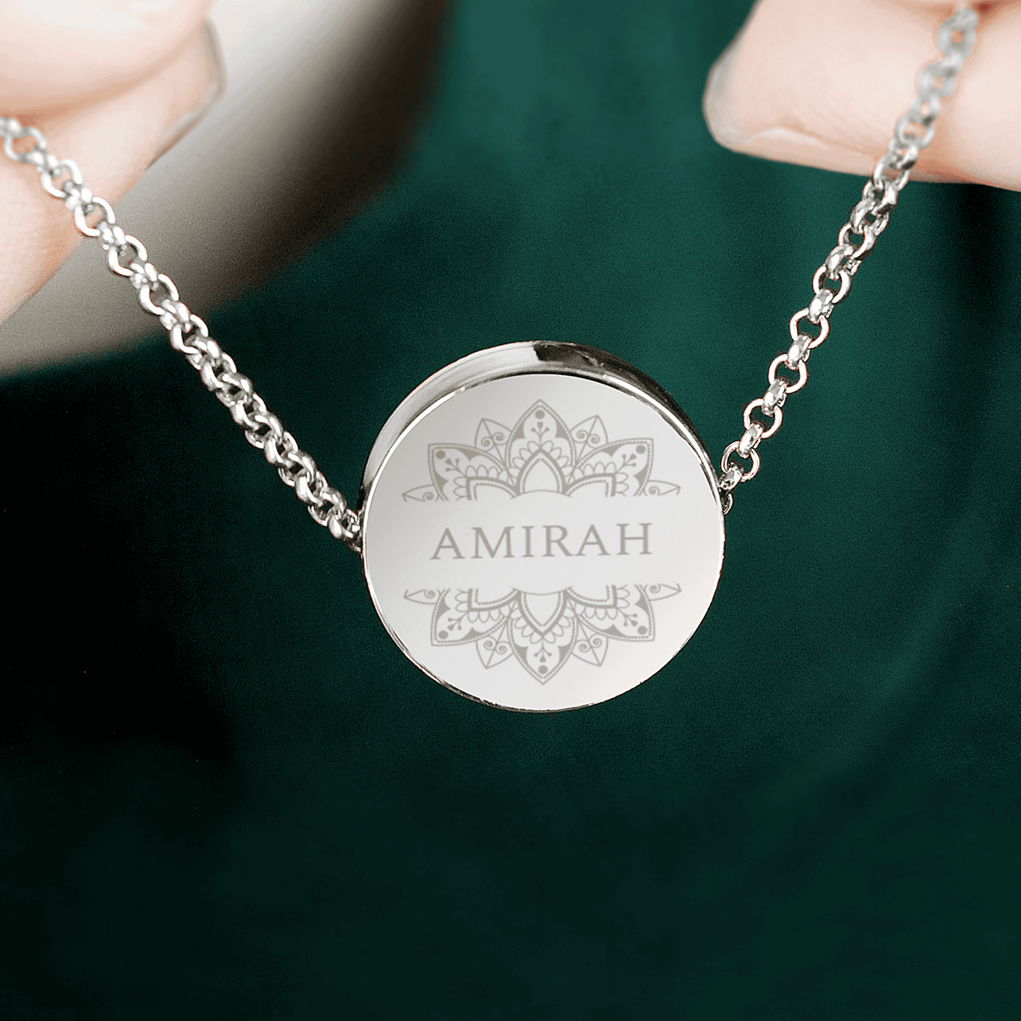 Personalised Sentiment Eid and Ramadan Disc Necklace and Box