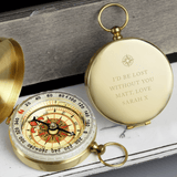personalised engraved compass with any message over 4 lines on the front