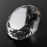 personalised diamond paperweight engraved with any message over 5 lines