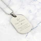 Personalised No.1 Stainless Steel Dog Tag Necklace
