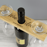personalised wine o'clock wooden butler
